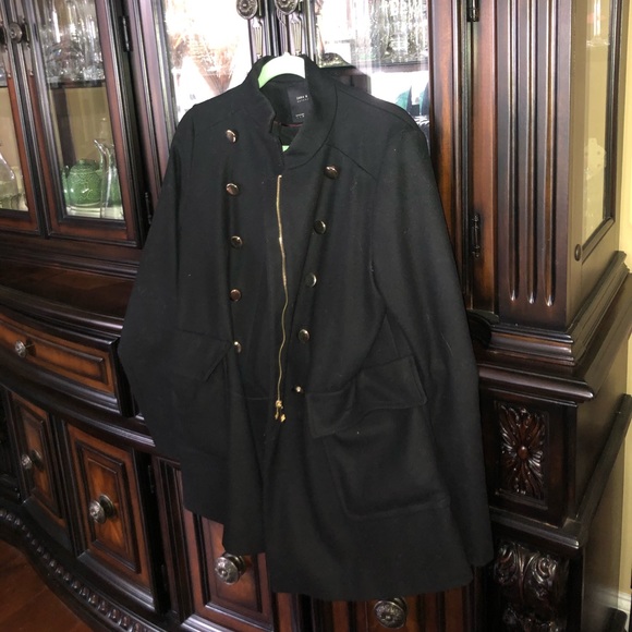 Gorgeous black zara pea coat - Picture 6 of 6